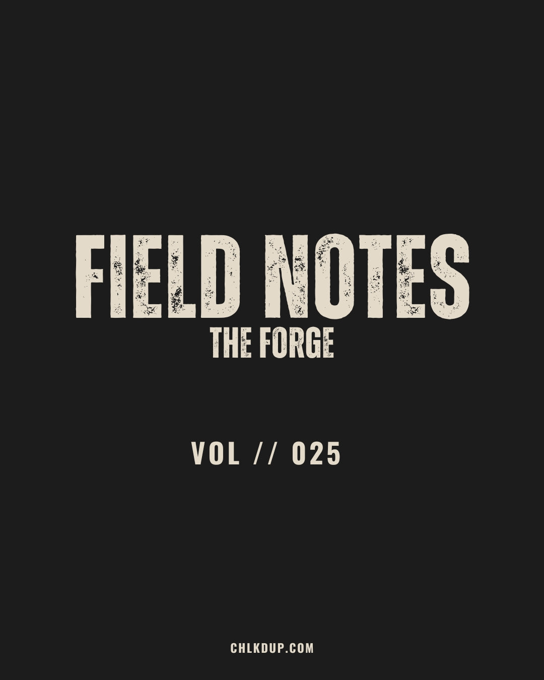 FIELD NOTES // 025 - The Forge
