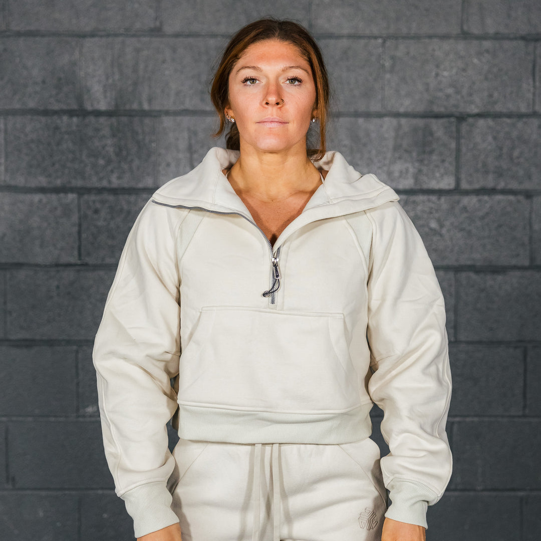 Ember Cropped Half-Zip Sweatshirt