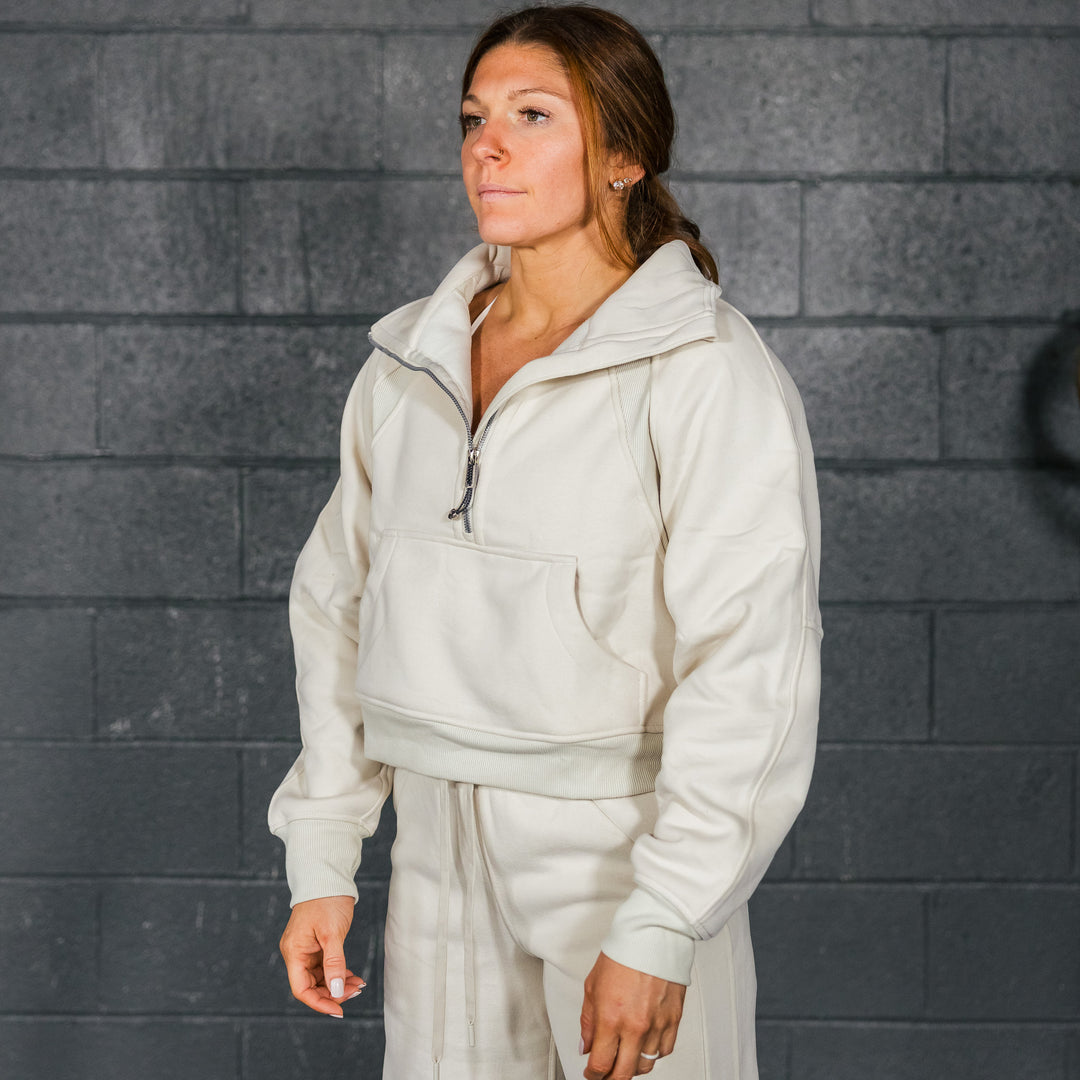 Ember Cropped Half-Zip Sweatshirt