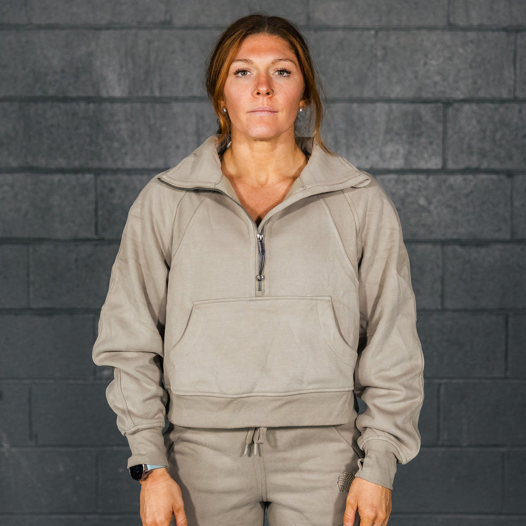 Ember Cropped Half-Zip Sweatshirt