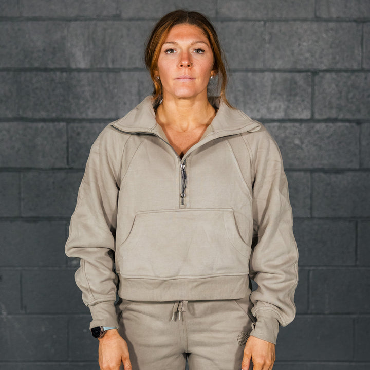 Ember Cropped Half-Zip Sweatshirt