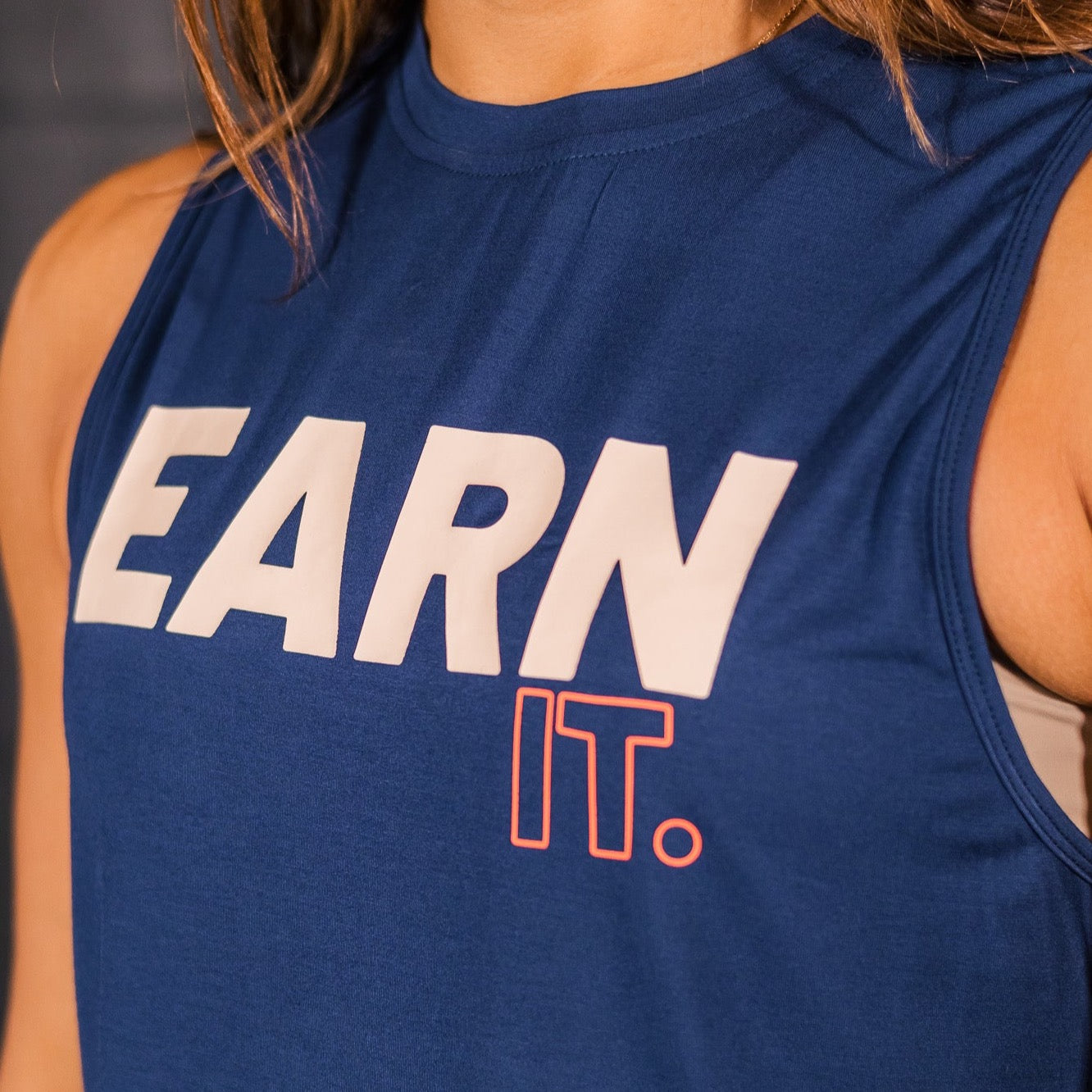 CHLKDUP "Earn It" Performance Crop