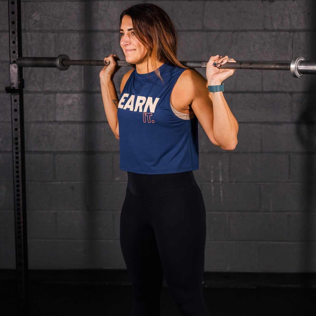 CHLKDUP "Earn It" Performance Crop